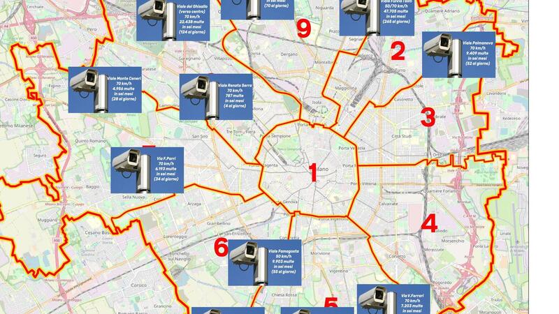 Record a Milano, 13 milioni di multe con autovelox. Ecco i punti pericolosi