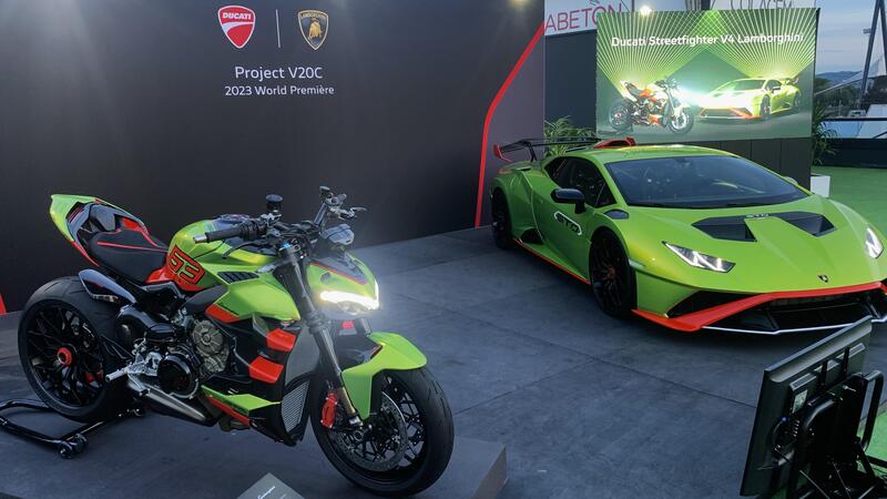 Ducati V4 Streetfighter Lamborghini, la sportiva nata&hellip; in aeroporto! [VIDEO]