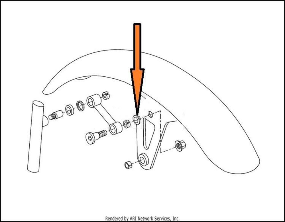 Inserto centraggio parafango anteriore per Softail 