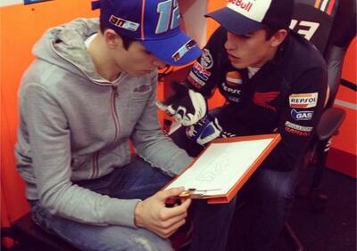 Test MotoGP a Valencia. Alex Marquez in pista sulla moto del fratello