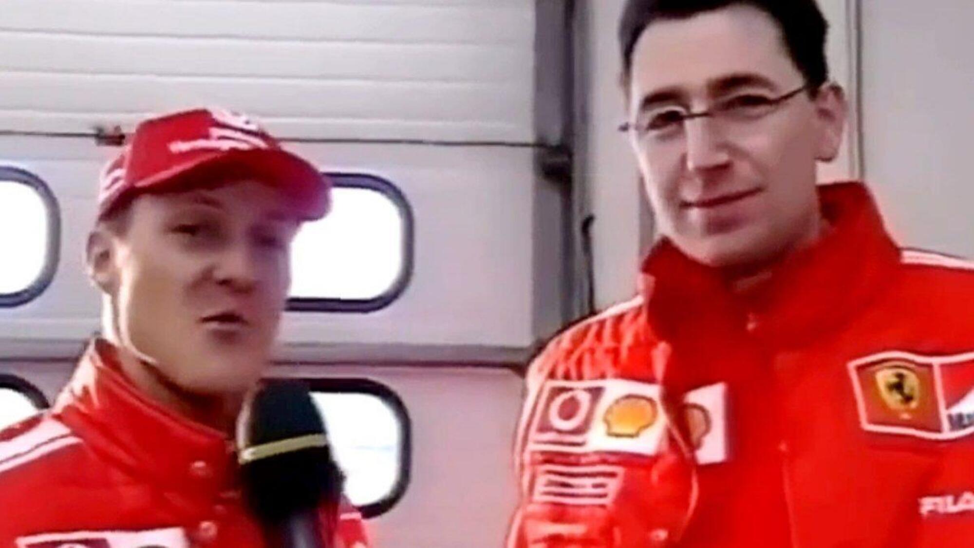Mattia Binotto e Michael Schumacher