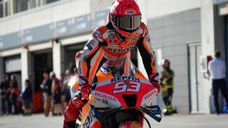 MotoGP 2022. GP di Aragon. Nel warm up si rivede Marc Marquez, quinto