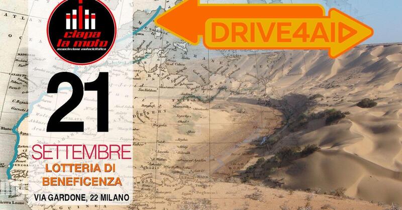 Drive 4Aid, la voglia di aiutare gli altri: il 21 settembre da Ciapa La Moto