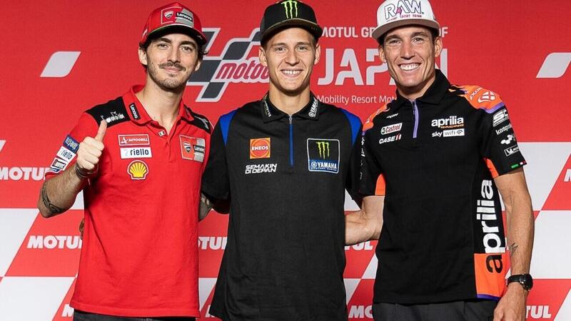 MotoGP 2022. GP del Giappone a Motegi. Prove libere: Pecco Bagnaia, Fabio Quartararo, Aleix Espargaro in 40 millesimi!