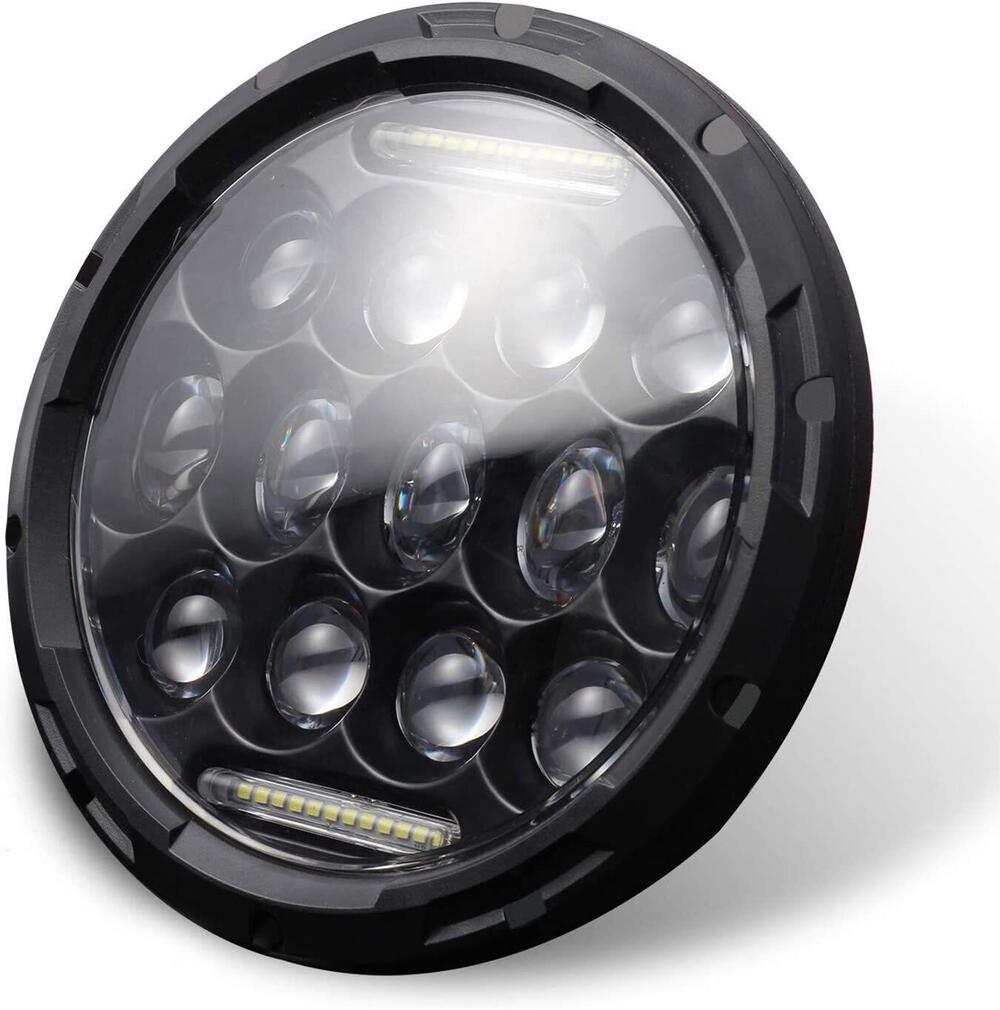 Parabola LED da 7" nera luce anabbagliante e abbag 