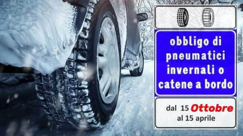 Attenzione a gomme da neve e catene: dal 15 ottobre c&#039;&egrave; gi&agrave; l&#039;obbligo