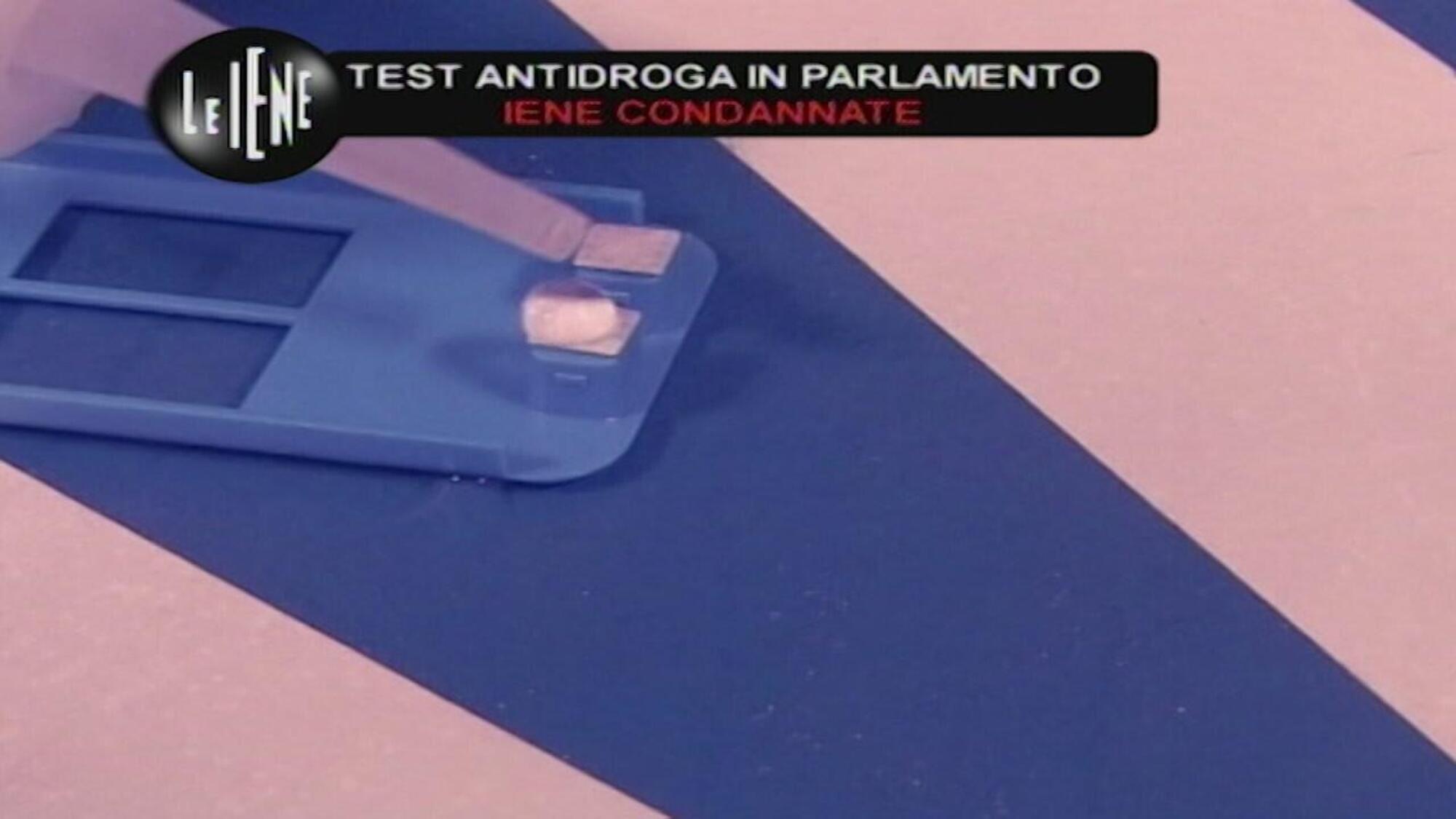test antidroga delle Iene in Parlamento anno 2006