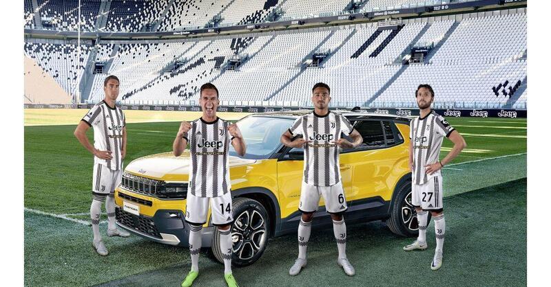 Sulla maglia della Juventus c&#039;&egrave; il battistrada della Jeep Avenger