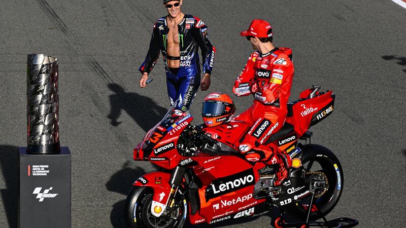 MotoGP 2022. GP di Valencia. Il testa a testa Pecco Bagnaia-Fabio Quartararo, dal Qatar fino a Valencia [GALLERY]