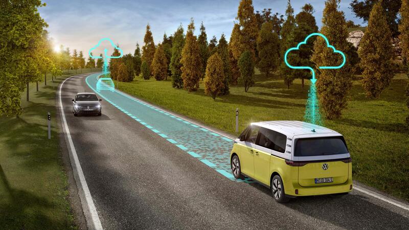 Volkswagen ID.Buzz cambia corsia da solo: ADAS avanzati [VIDEO] 