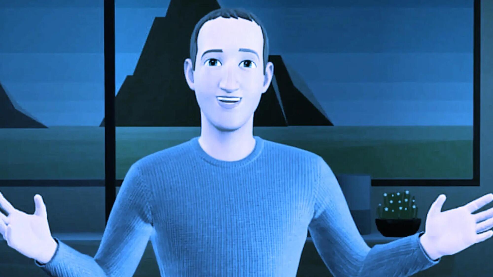 L'avatar di Mark Zuckerberg nel Metaverso