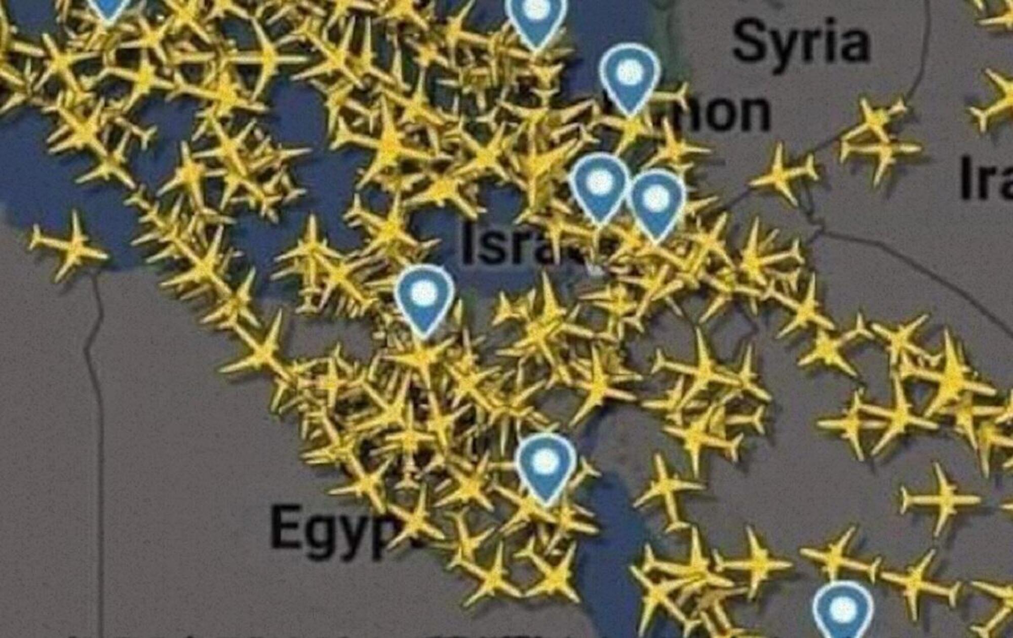 Alcuni degli aerei arrivati a Sharm