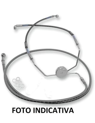 Tubo freno ant treccia inox FLH dal 2009 al 2011 Goodridge