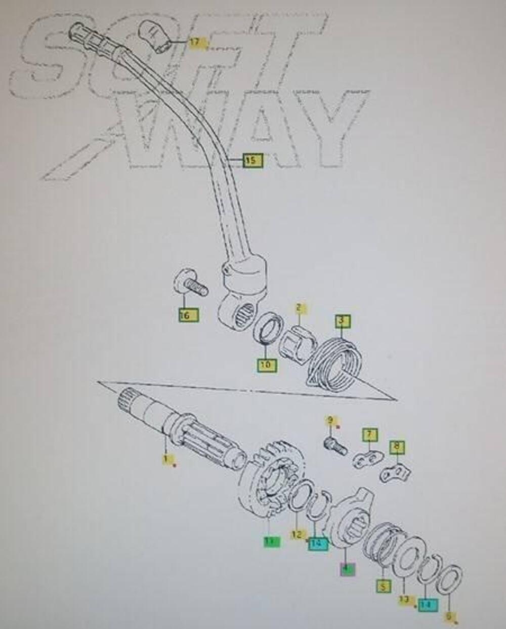 Kit avviamento pedale DR350 Suzuki (2)