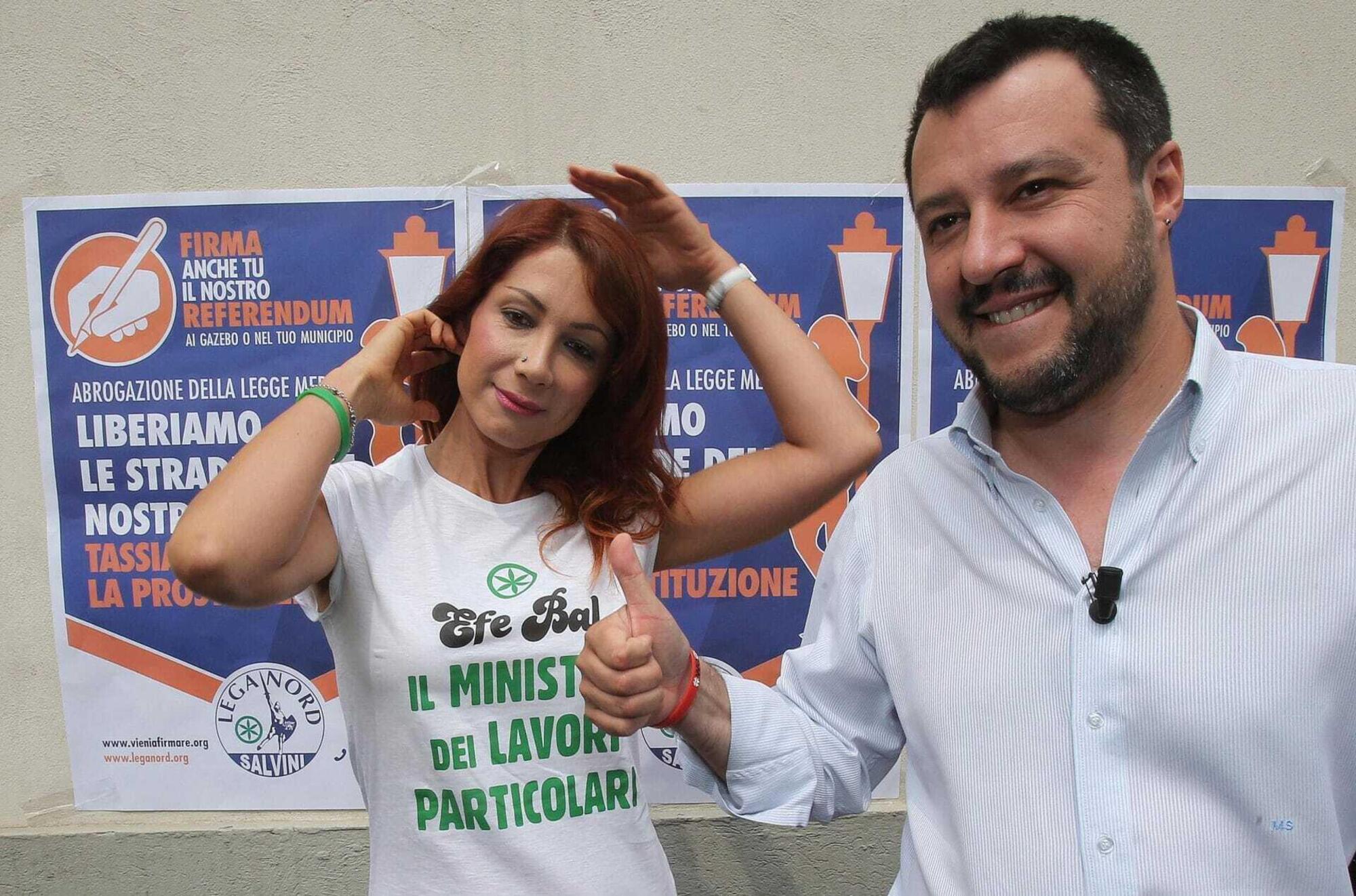 Efe Bal con Matteo Salvini