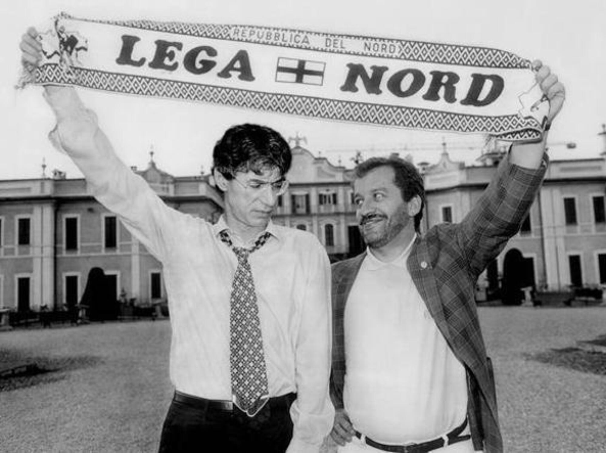 Umberto Bossi e Roberto Maroni ai tempi della Lega Nord