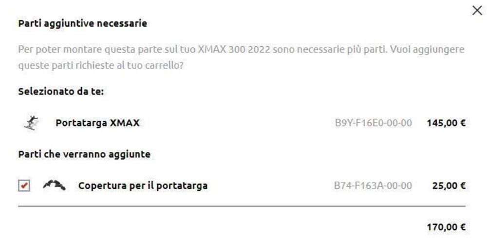 PORTATARGA SPORTIVO per YAMAHA XMAX SCONTATO (3)