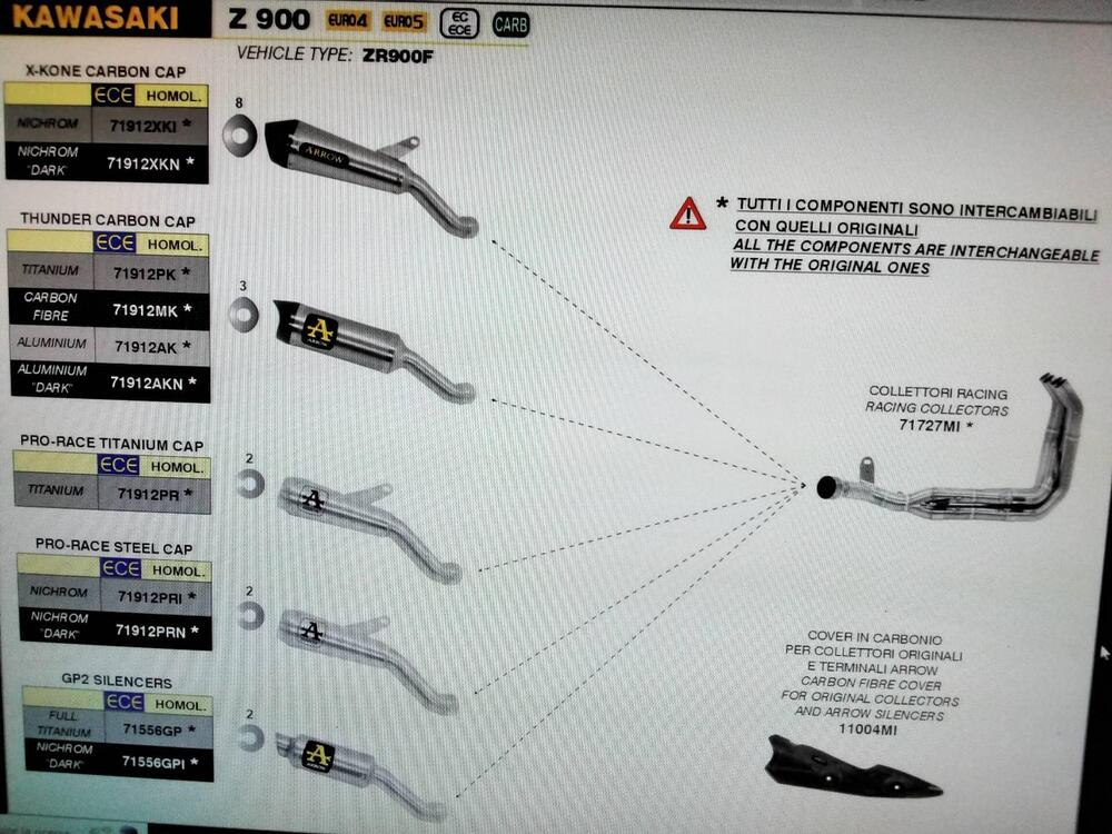 Impianto arrow z900 2020/22 (2)