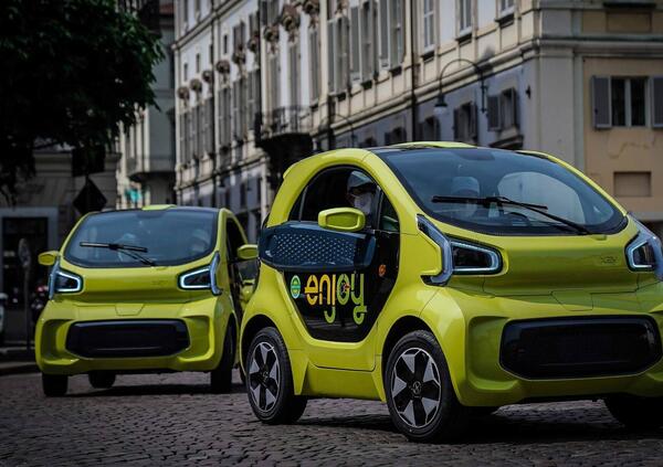La flotta di Enjoy si apre all'elettrico: in arrivo a Milano le city car con la tecnologia del battery swapping  