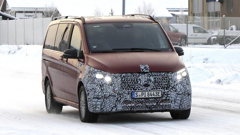 Mercedes EQV, ecco le foto spia del nuovo Facelift