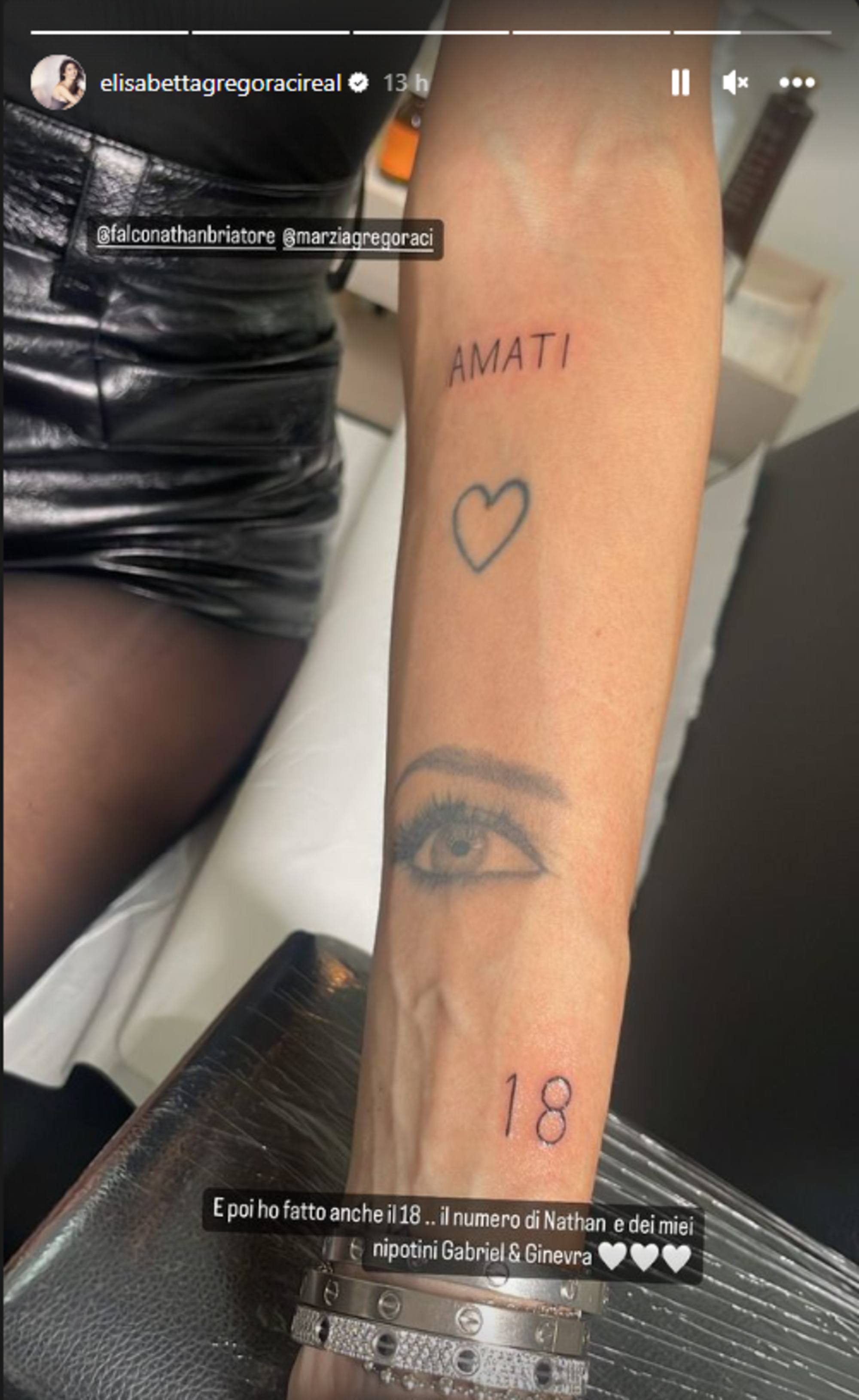 Il tatuaggio di Elisabetta Gregoraci per suo figlio
