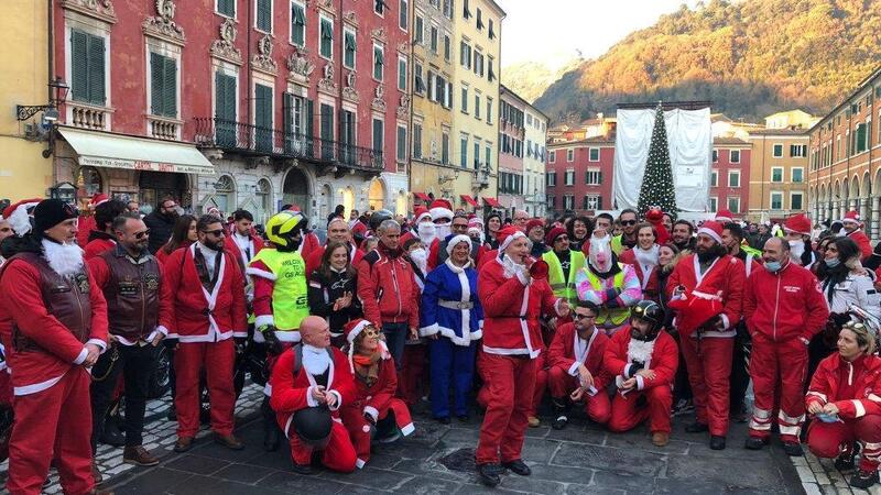 Babbo Natale in moto a Massa con la Concessionaria Aldovardi