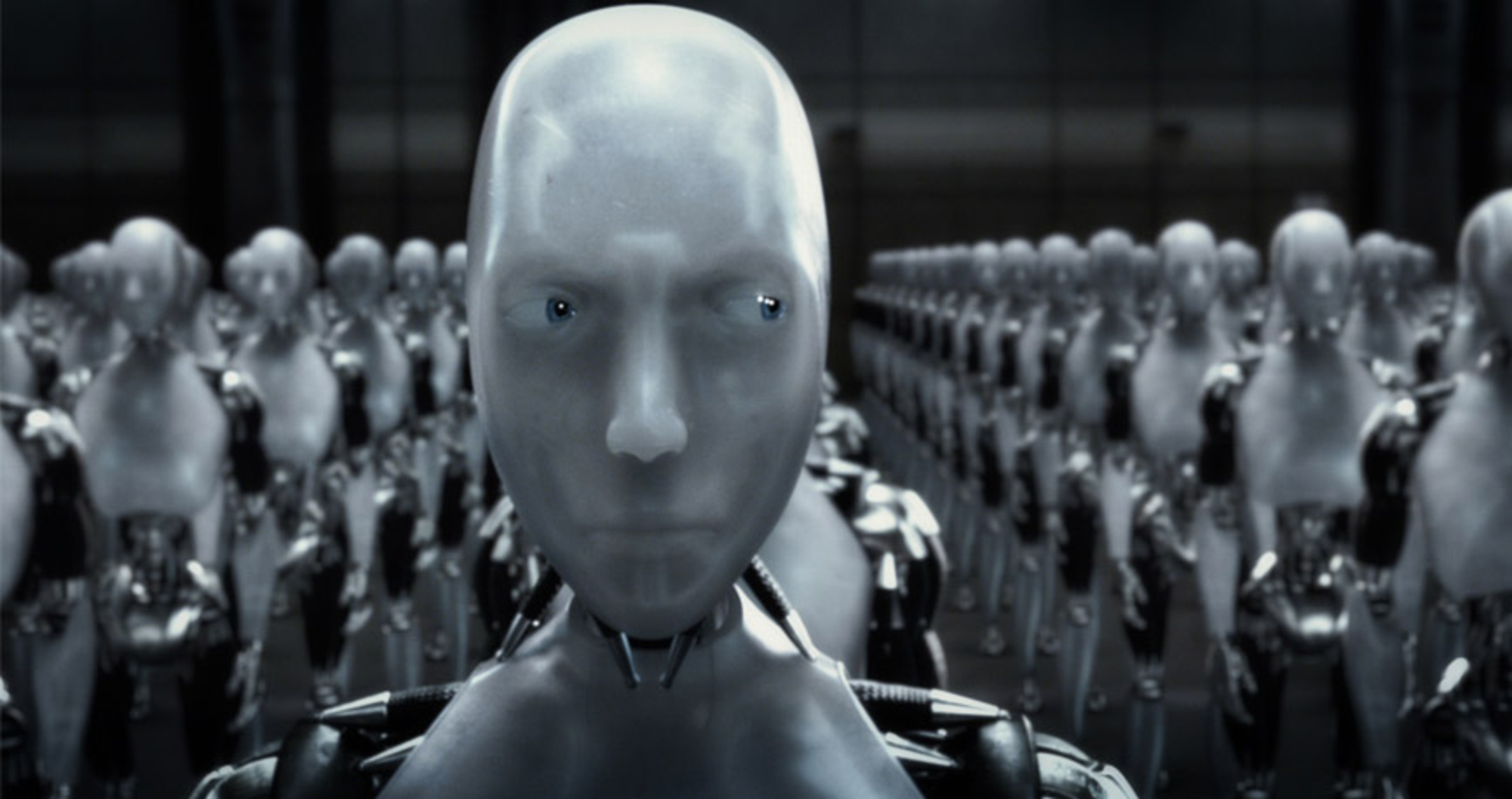 Una scena dal film Io, robot