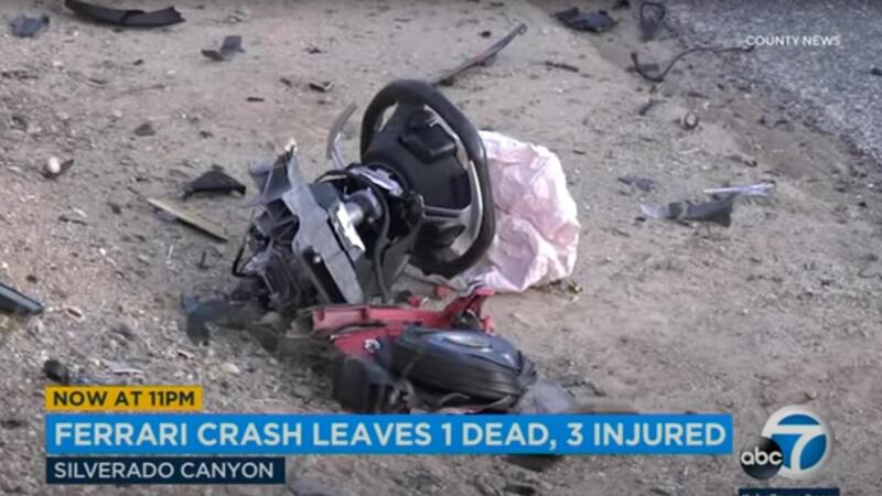 Terribile, la Ferrari spezzata in due, incidente in California [VIDEO]