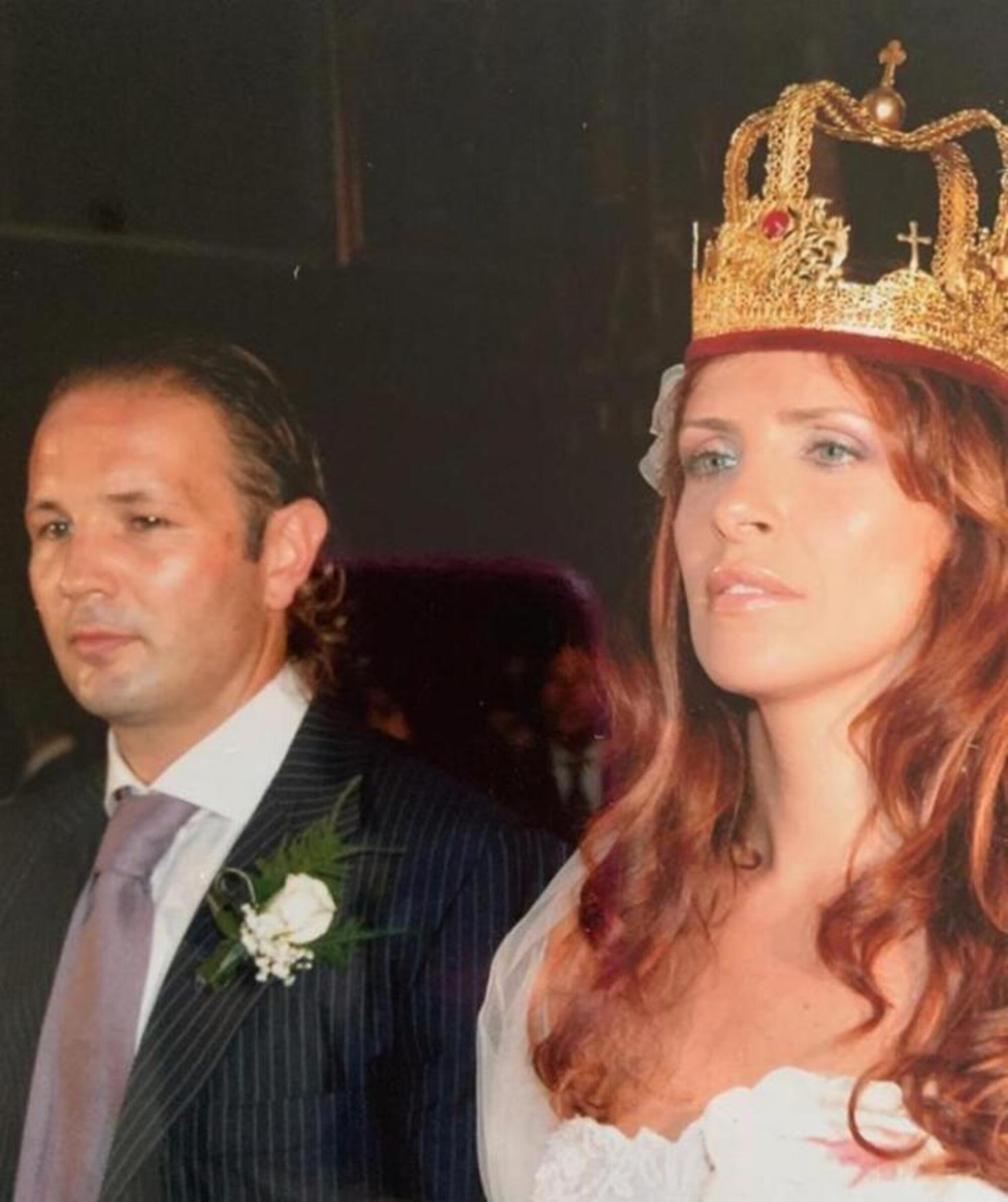 Arianna Rapaccioni con Sinisa al matrimonio ortodosso del 2005