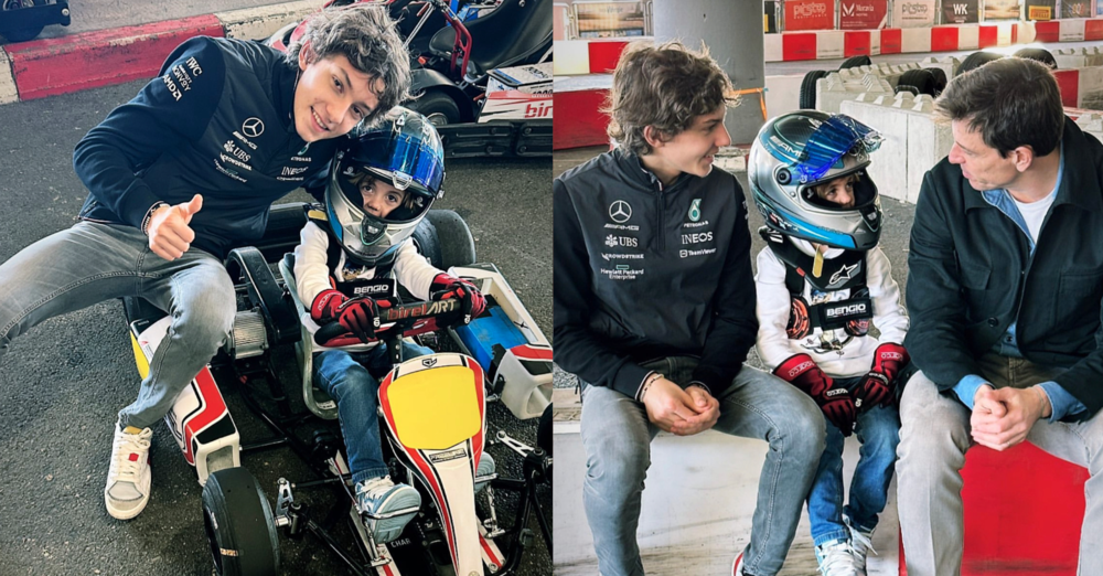 Toto e Susie Wolff &quot;adottano&quot; Andrea Kimi Antonelli: giornata sui kart con il figlio Jack nel segno di Leclerc