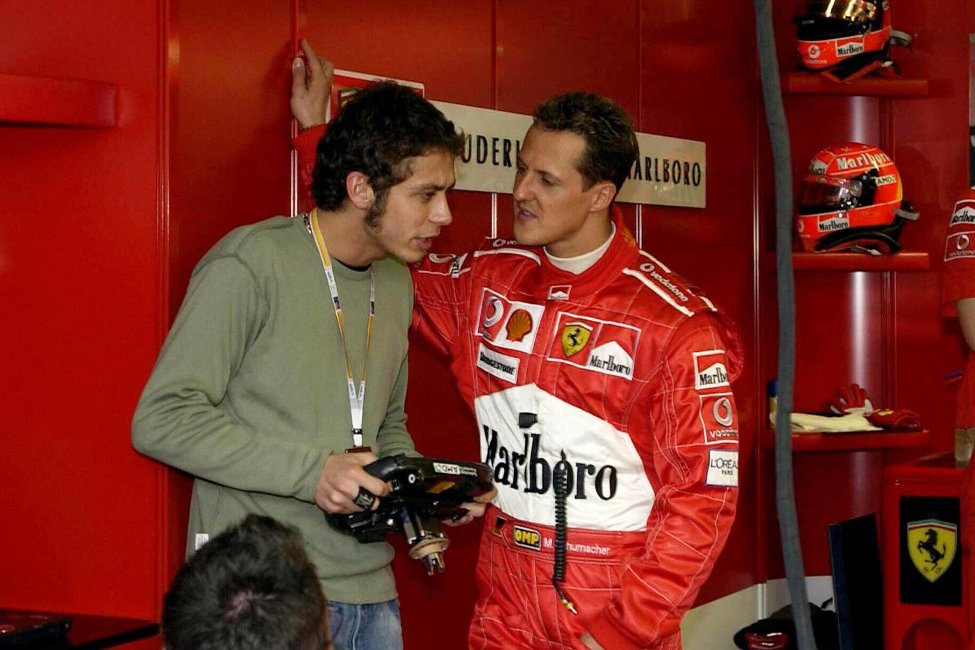 Valentino Rossi e Michael Schumacher