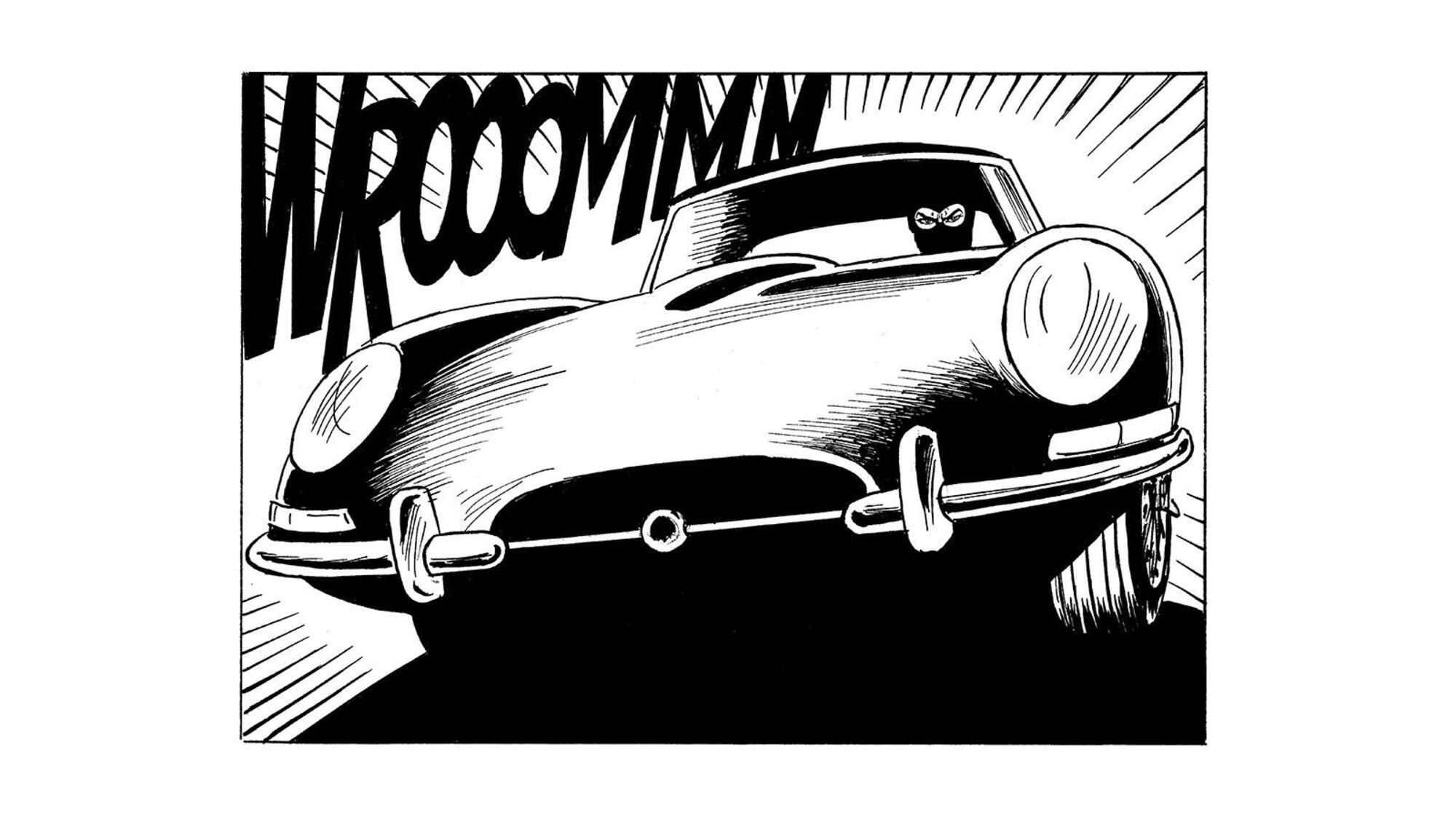 La Jaguar E-Type nel fumetto di Giussani