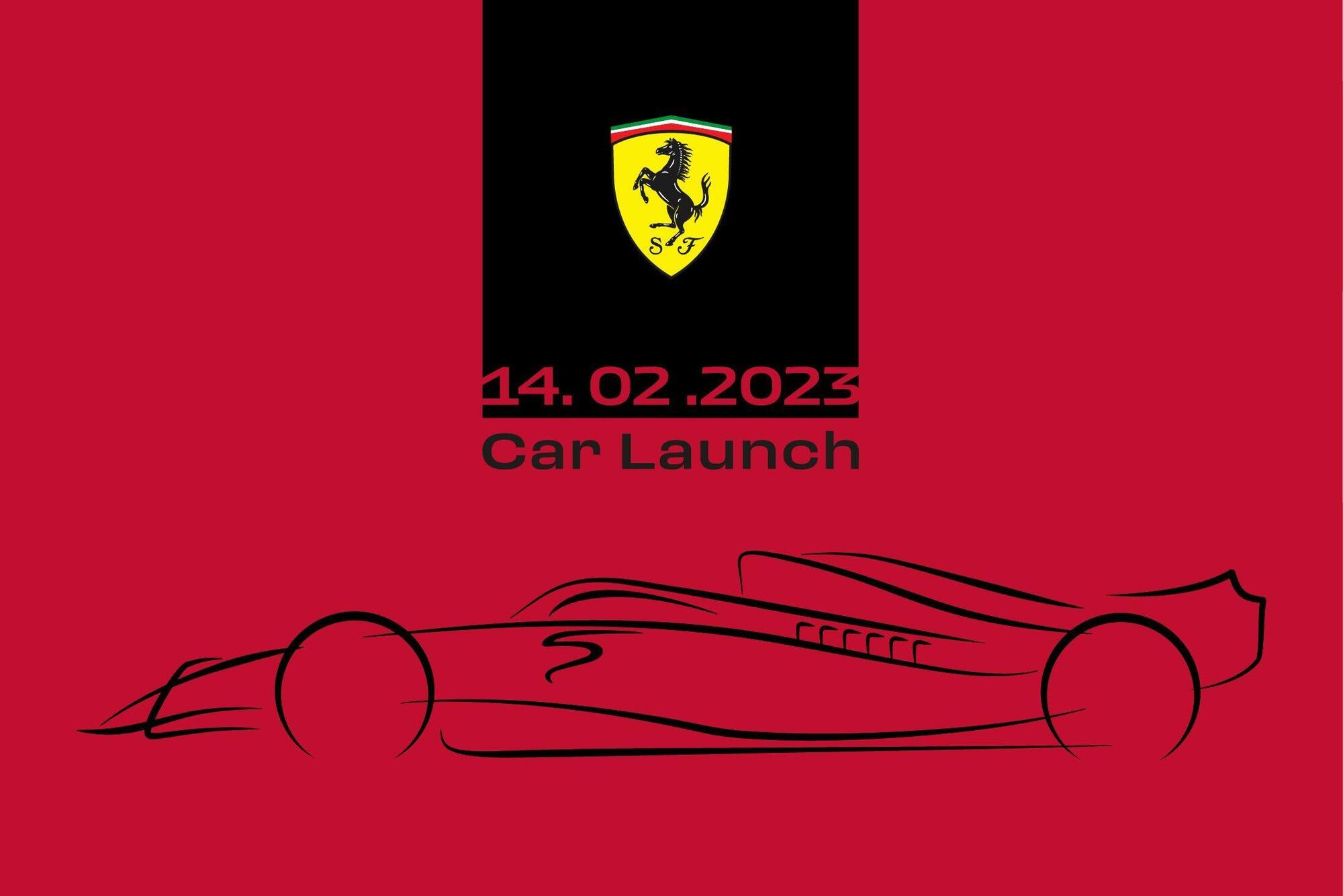 La locandina di presentazione della nuova Ferrari 