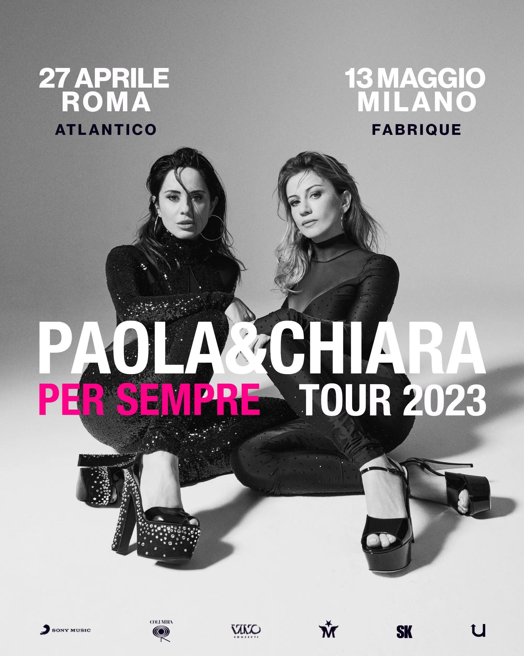 Paola e Chiara all&#039;Atlantico e al Fabrique di Milano