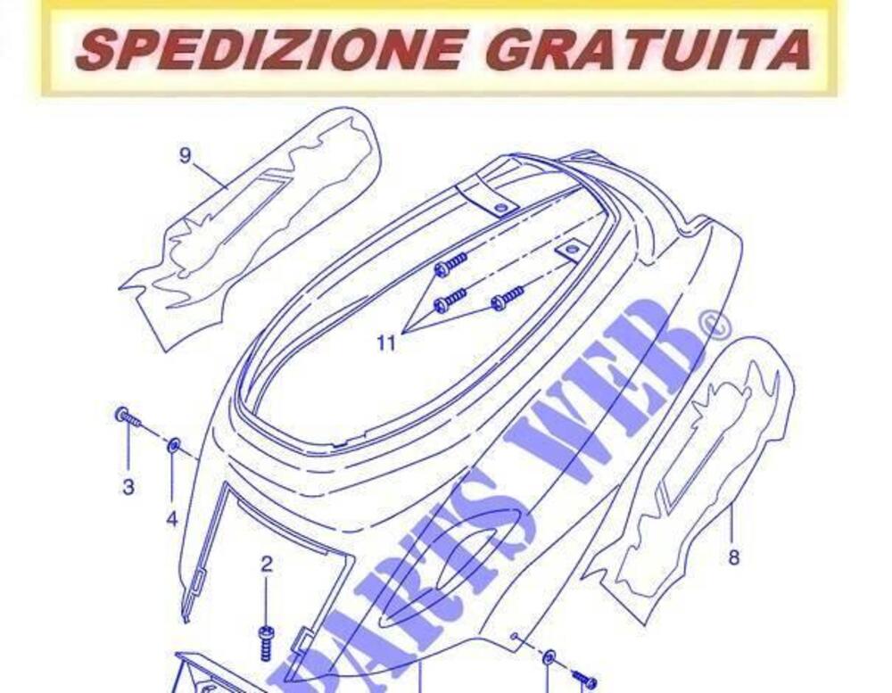 CARENA POST.COMPL.MOTOGP BW'S 5WWF171100P6 Yamaha