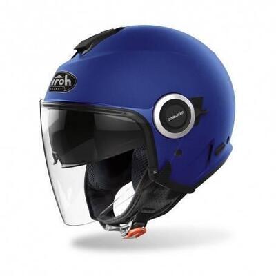 CASCO HELIOS JET CON VISIERA AIROH BLUE MATT - AIR