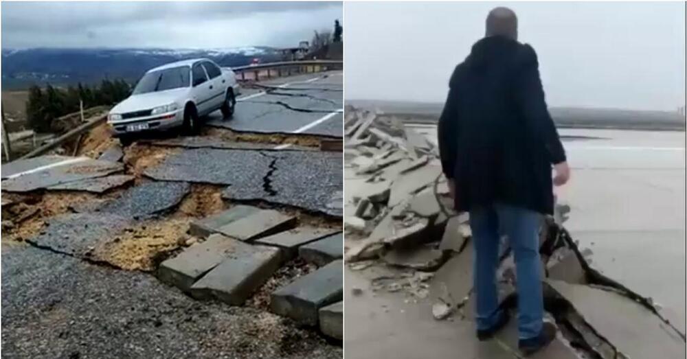 Le impressionanti immagini del terremoto in Turchia e Siria: strade sventrate e auto inghiottite [VIDEO]