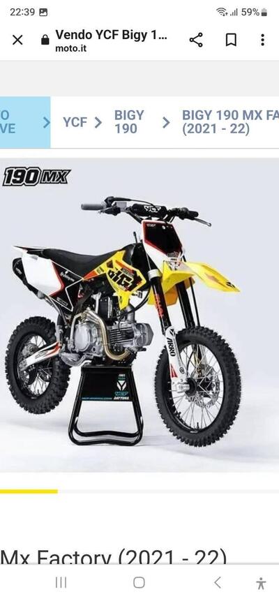 YCF Bigy 190 MX Factory (2021 - 22) nuova