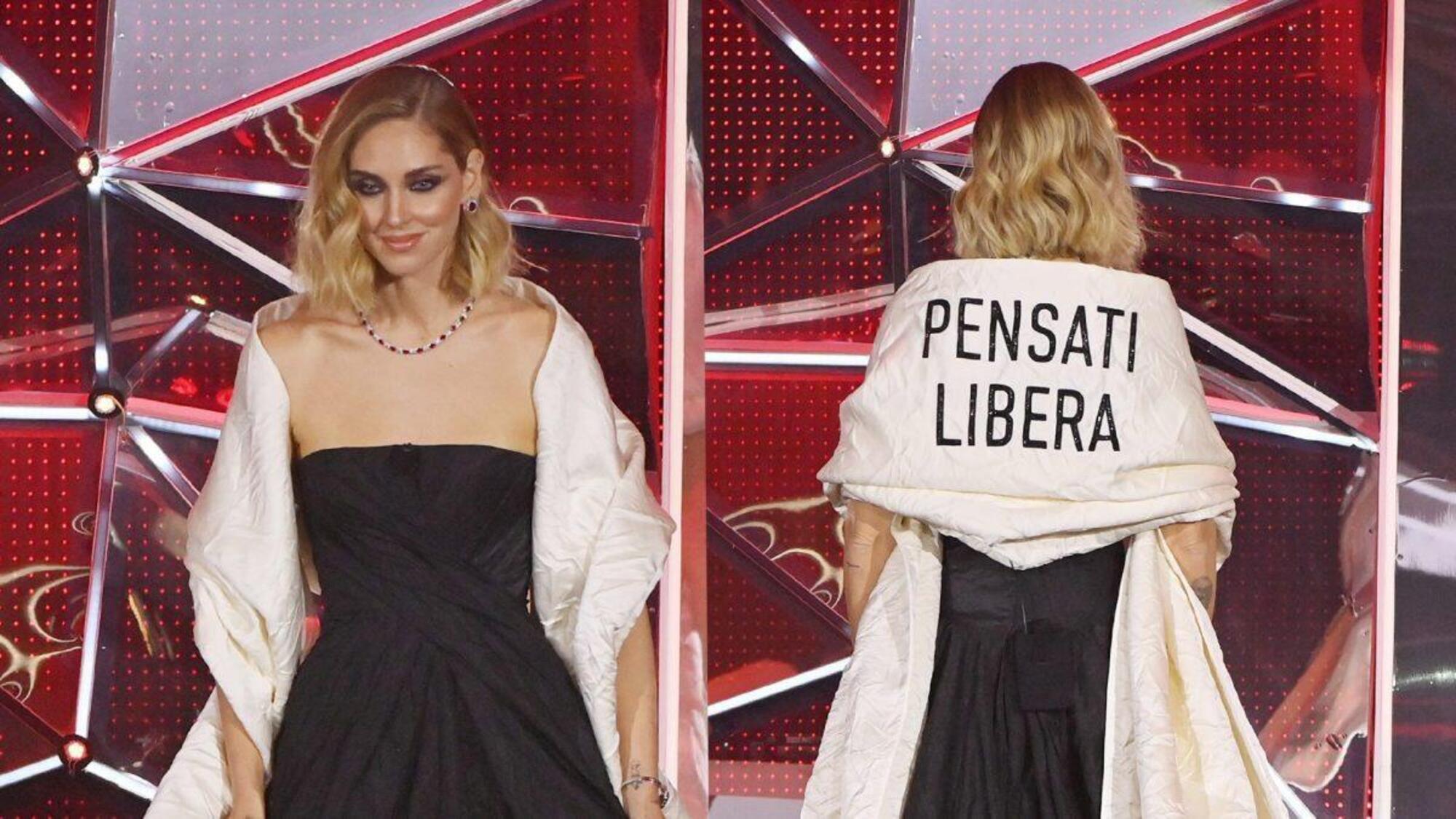 Il vestito di Chiara Ferragni a Sanremo