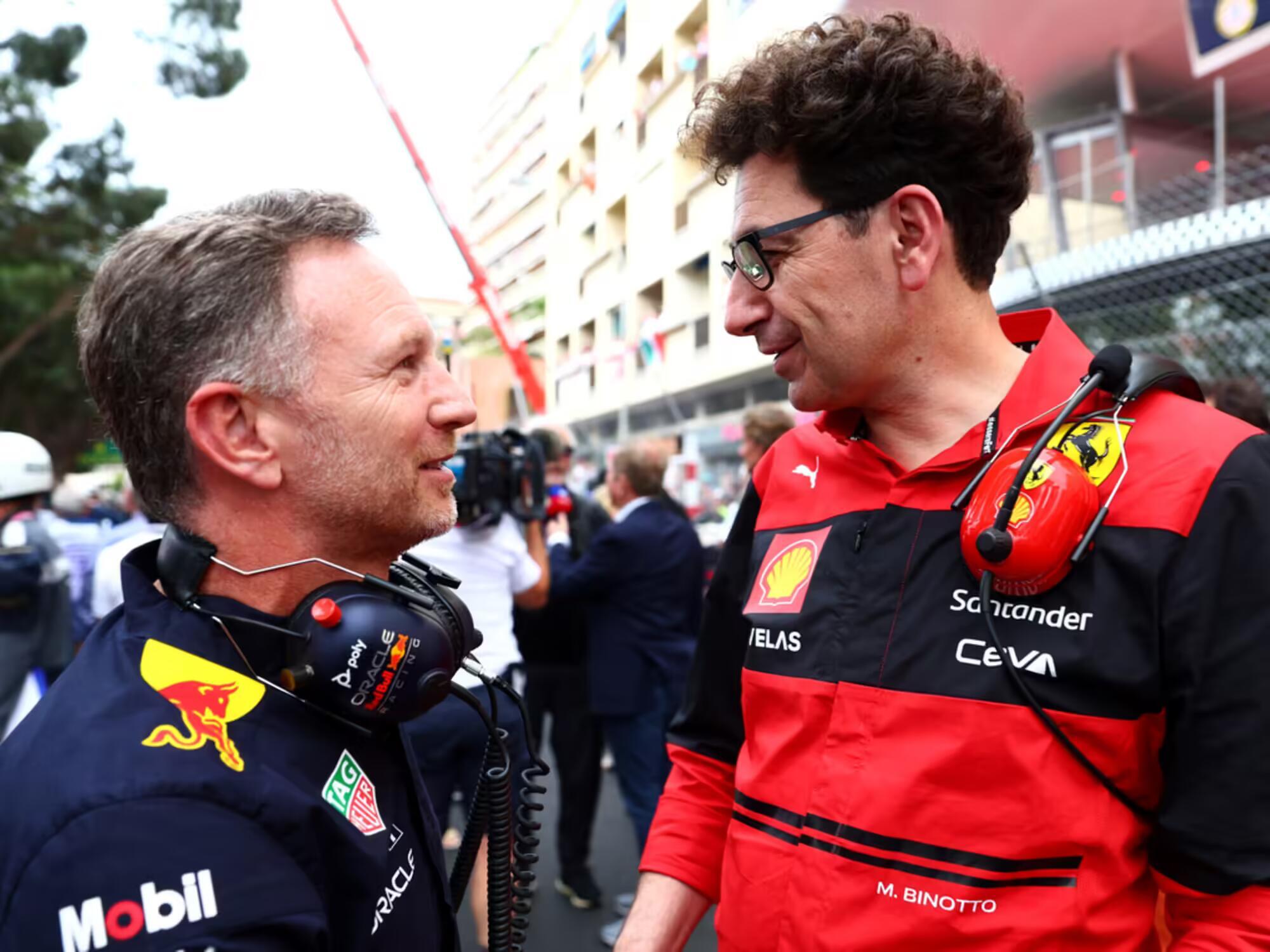 Christian Horner e Mattia Binotto