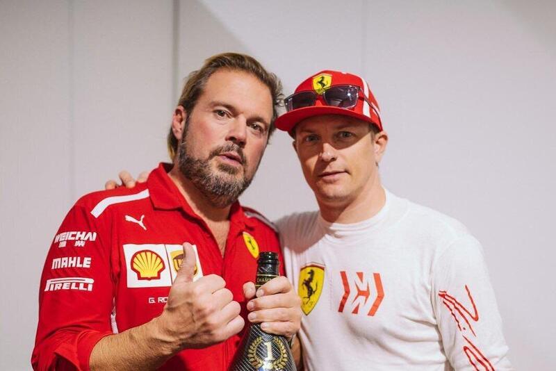 Gino Rosato con Kimi Raikkonen