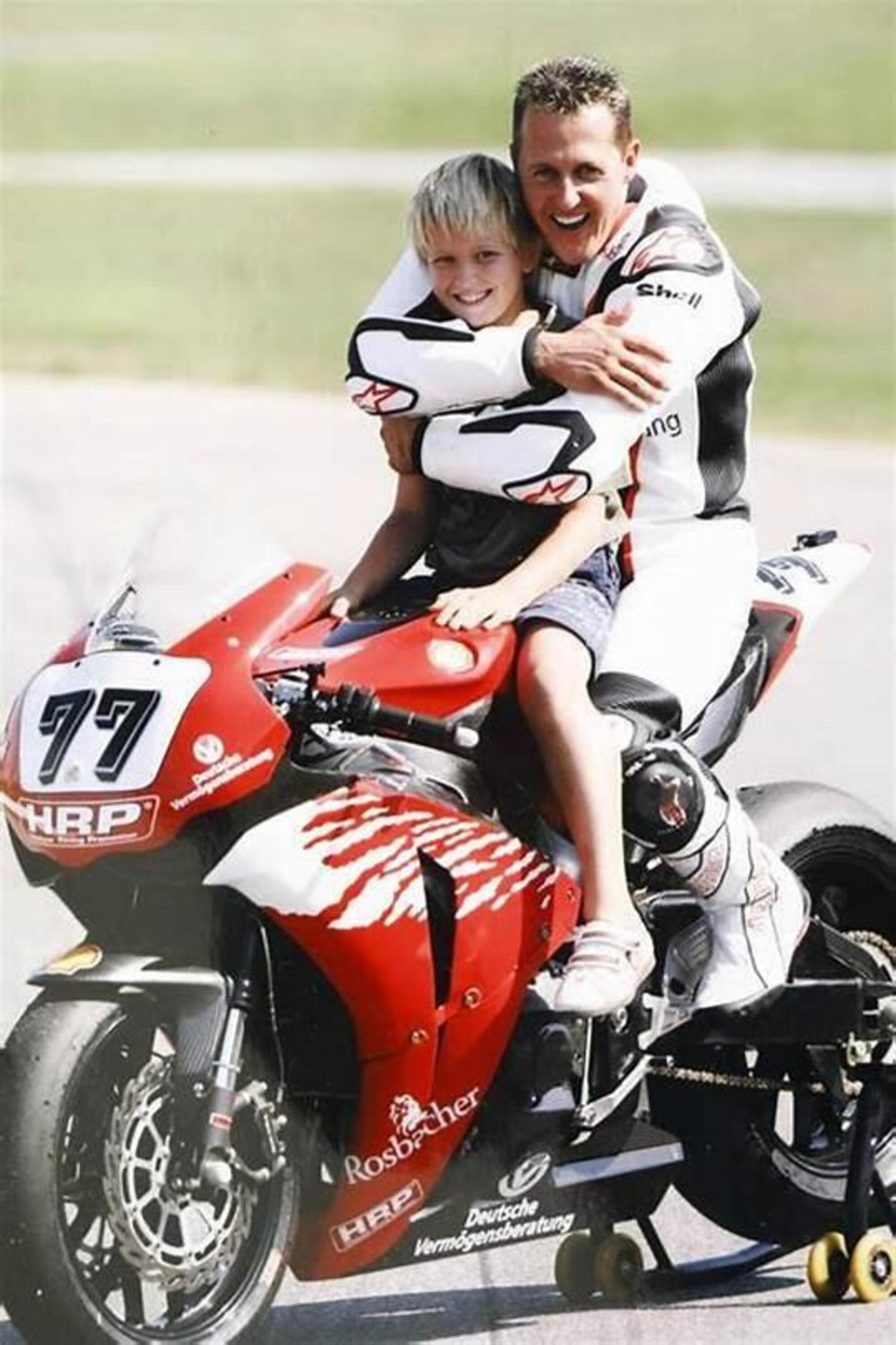 Michael Schumacher con il figlio Mick