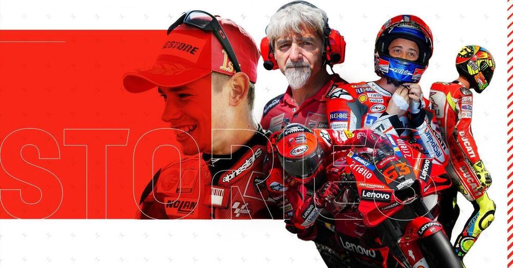 Cos&rsquo;&egrave; questo, un episodio crossover? Ecco il nuovo docu su Ducati con Stoner, Rossi, Dovizioso, Lorenzo e Bagnaia