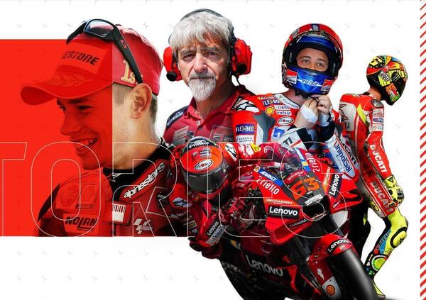 Cos&rsquo;&egrave; questo, un episodio crossover? Ecco il nuovo docu su Ducati con Stoner, Rossi, Dovizioso, Lorenzo e Bagnaia