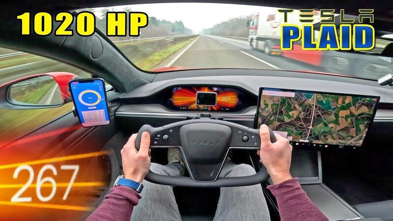 In Autobahn con la Tesla Model S Plaid, ecco la velocit&agrave; massima [VIDEO]