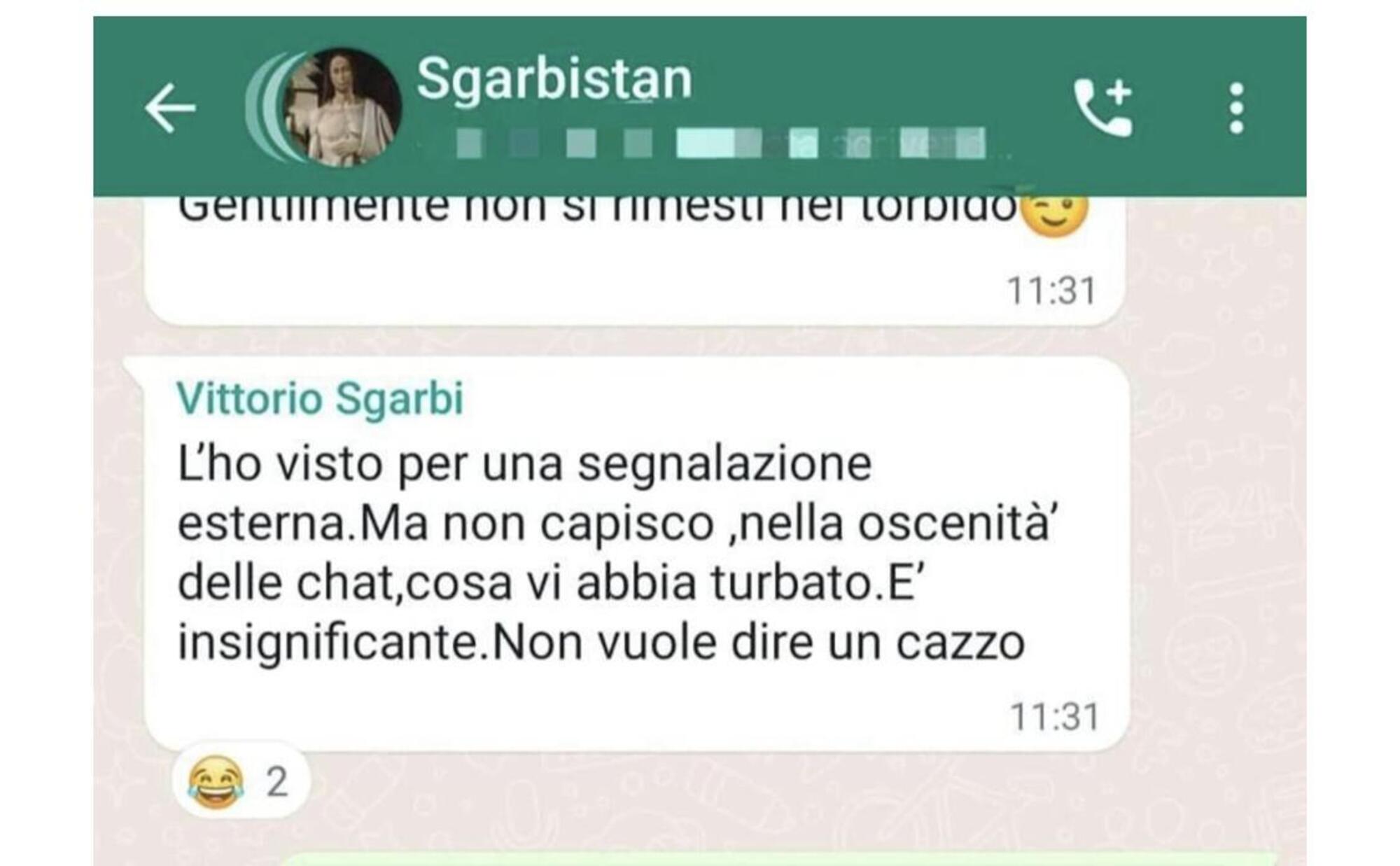 La risposta di Vittorio Sgarbi