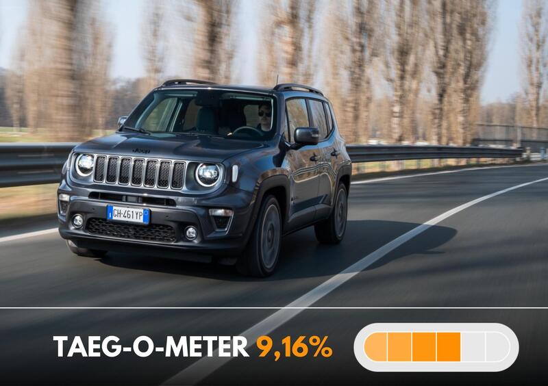 Jeep Renegade e-Hybrid 48 mesi con rate da 199 euro ma l&#039;anticipo &egrave; importante