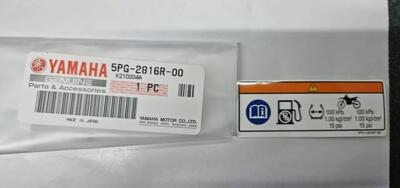 ADESIVO ETICHETTA RACCOMANDAZIONI YAMAHA - 5PG2816
