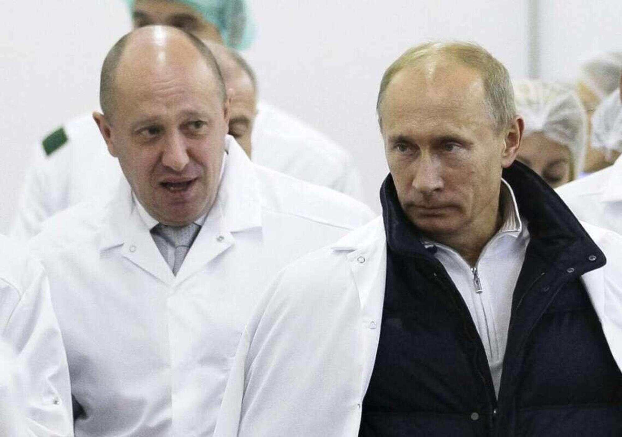 Putin e il fondatore del gruppo Wagner, Yevgeny Prigozhin