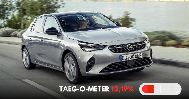 Opel Corsa ZERO anticipo ma TAEG-o-meter in rosso